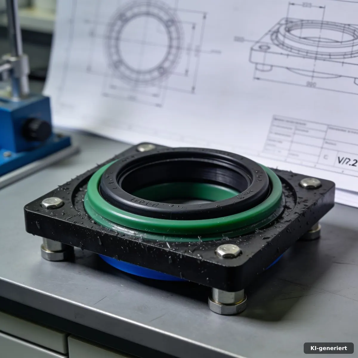 Elastomerdichtung in einer technischen Vorrichtung zur Bewertung der Umgebungsbeständigkeit